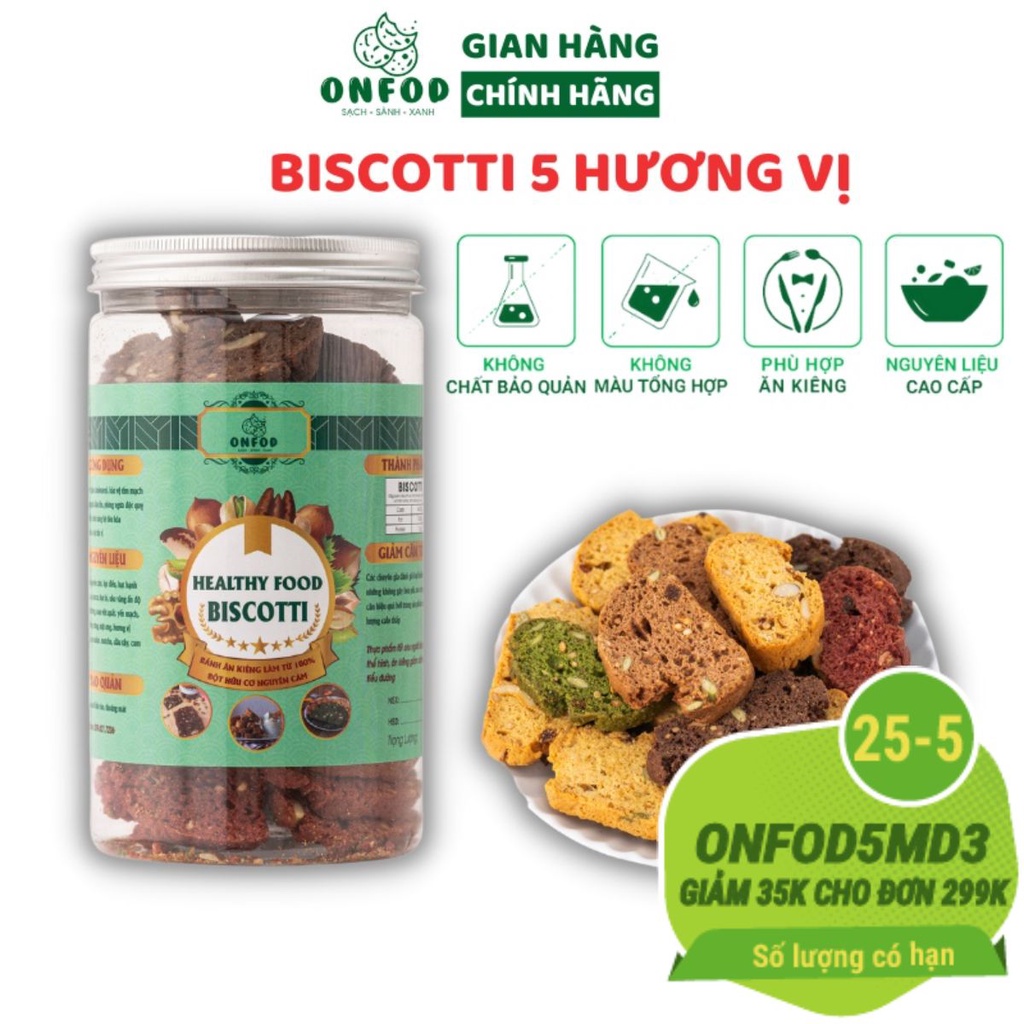 [🛒🇻🇳]Bánh ăn kiêng biscotti ONFOD mix 5 vị dành cho người tiểu đường, giảm cân healthy eat clean 250g 500g – ONFOD , SKU – s13343498716 – vinmart.co 🇻🇳🛒Top1Shop🛒 🇻🇳Top1Vietnam🇻🇳 🛍🛒🇻🇳