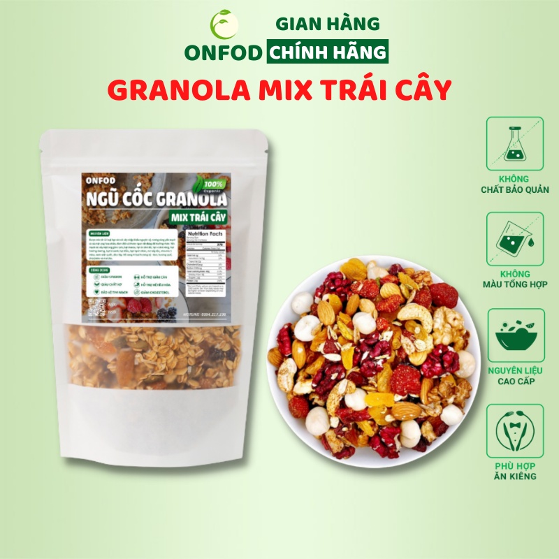[🛒🇻🇳]Ngũ cốc granola ONFOD siêu hạt mix hoa quả trái cây ăn kiêng giảm cân thêm macca, óc chó đỏ, dâu tây 500g – ONFOD , SKU – s15638701741 – vinmart.co 🇻🇳🛒Top1Shop🛒 🇻🇳Top1Vietnam🇻🇳 🛍🛒🇻🇳