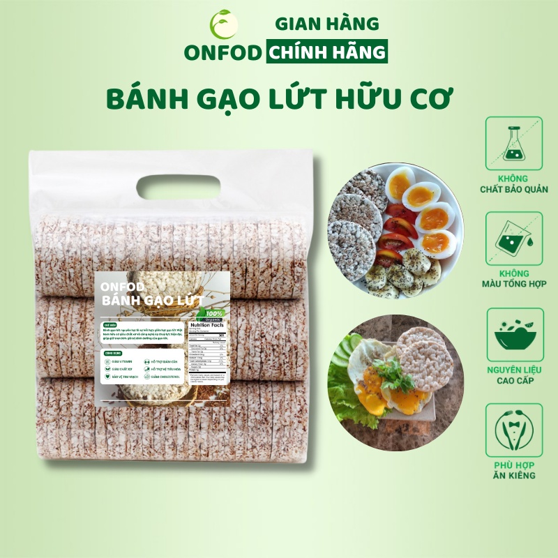 [🛒🇻🇳]Bánh gạo lứt ONFOD hữu cơ bánh ăn kiêng giảm cân thực dưỡng cho người tập gym, yoga, mẹ bầu 500g – ONFOD , SKU – s18311411774 – vinmart.co 🇻🇳🛒Top1Shop🛒 🇻🇳Top1Vietnam🇻🇳 🛍🛒🇻🇳