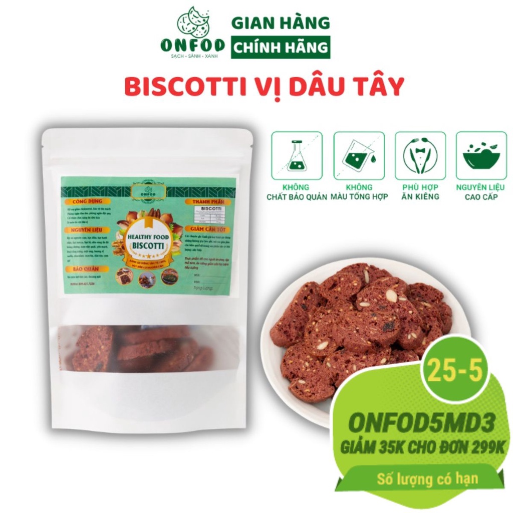 [🛒🇻🇳]Bánh ăn kiêng biscotti ONFOD vị dâu tây dành cho người tiểu đường giảm cân healthy eat clean 250g 500g – ONFOD , SKU – s10270088708 – vinmart.co 🇻🇳🛒Top1Shop🛒 🇻🇳Top1Vietnam🇻🇳 🛍🛒🇻🇳
