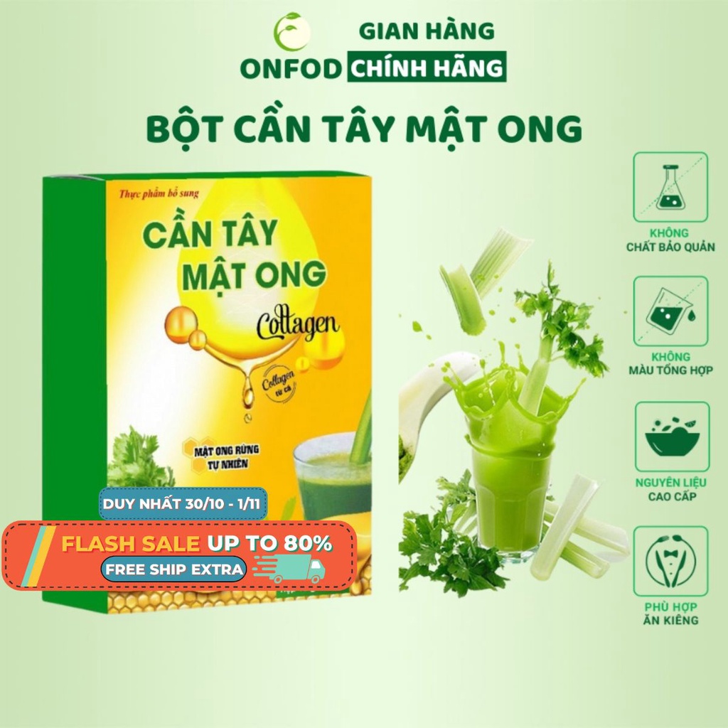 [🛒🇻🇳]Bột cần tây mật ong collagen nguyên chất sấy lạnh hữu cơ ONFOD ăn kiêng giảm cân đẹp da giữ dáng 75g 15 gói 5g – ONFOD , SKU – s21836889624 – vinmart.co 🇻🇳🛒Top1Shop🛒 🇻🇳Top1Vietnam🇻🇳 🛍🛒🇻🇳