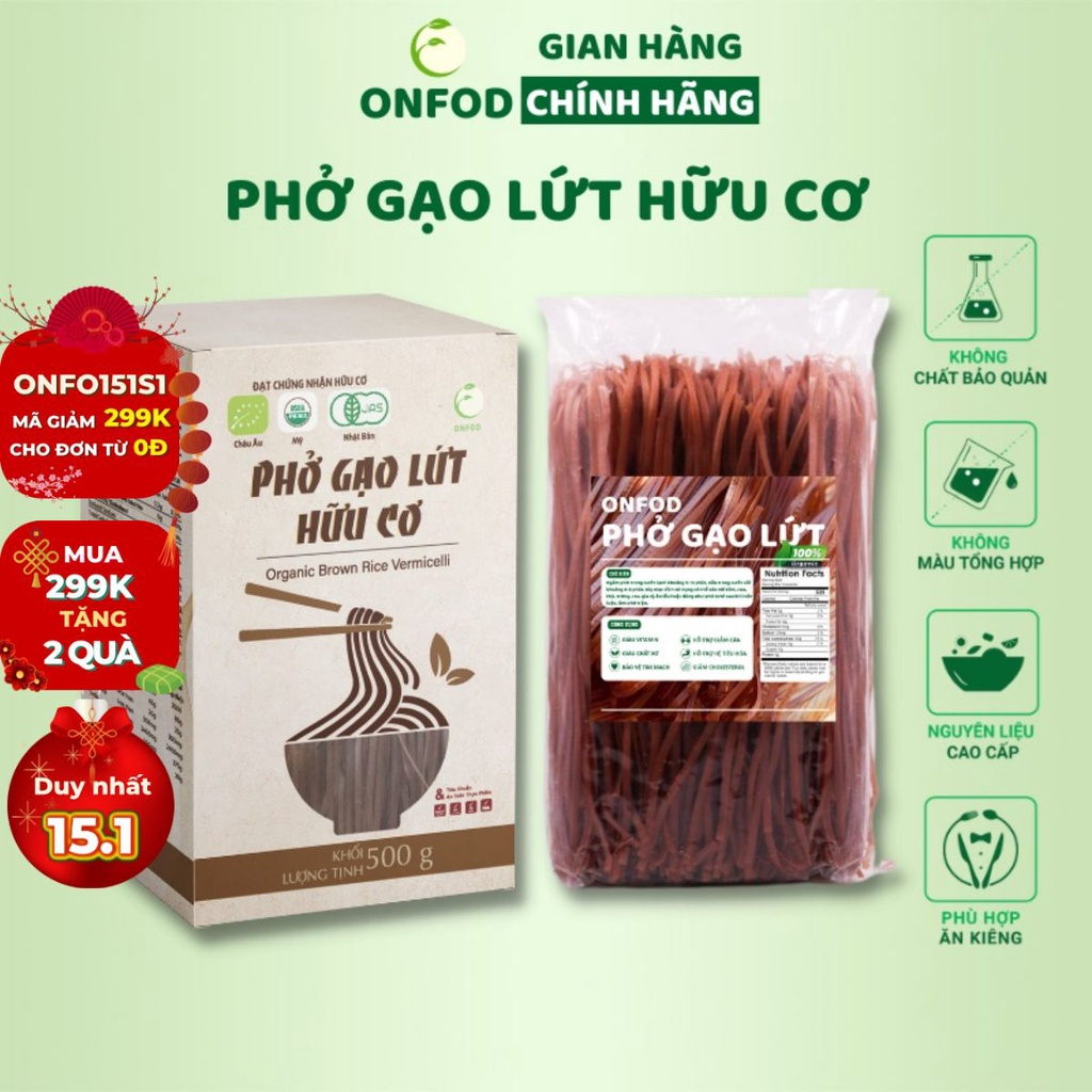 [🛒🇻🇳]Phở bún gạo lứt hữu cơ ONFOD dành cho người ăn kiêng, giảm cân, tiểu đường, gym, yoga thực dưỡng eat clean 500g – ONFOD , SKU – s15725004343 – vinmart.co 🇻🇳🛒Top1Shop🛒 🇻🇳Top1Vietnam🇻🇳 🛍🛒🇻🇳