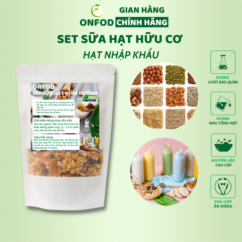[🛒🇻🇳]Set hạt dinh dưỡng hữu cơ làm sữa hạt ONFOD mix sẵn cho máy làm sữa mini ăn kiêng giảm cân cho mẹ bầu bé ăn dặm 700g – ONFOD , SKU – s23570282517 – vinmart.co 🇻🇳🛒Top1Shop🛒 🇻🇳Top1Vietnam🇻🇳 🛍🛒🇻🇳