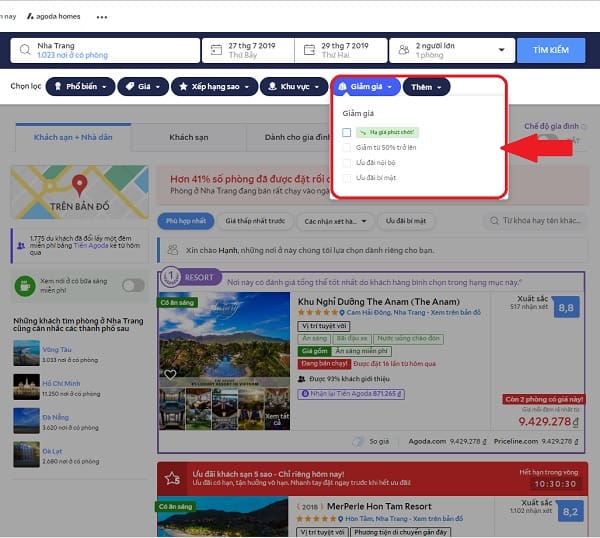 Mẹo đặt phòng khách sạn giá rẻ trên Agoda