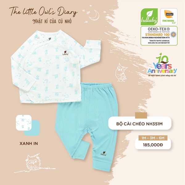 [🛒🇻🇳]Bộ sơ sinh cài chéo Lullaby NH351M – trắng xanh – Lullaby , SKU – – bebubam.vn 🇻🇳🛒Top1Shop🛒 🇻🇳Top1Vietnam🇻🇳 🛍🛒🇻🇳