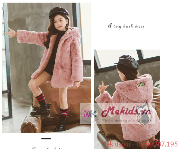 [🛒🇻🇳]Áo khoác lông hồng sau hình cú bé gái size 110-150 – , SKU – 8036 – mekids.vn 🇻🇳🛒Top1Shop🛒 🇻🇳Top1Vietnam🇻🇳 🛍🛒🇻🇳