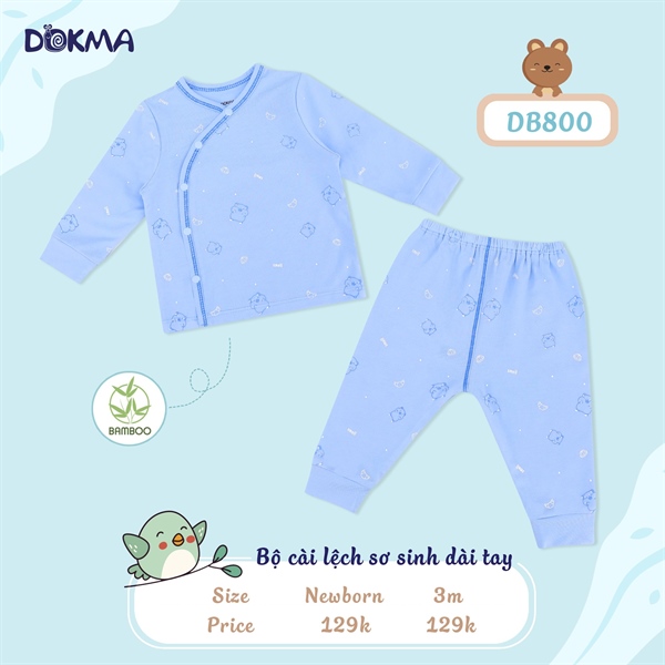 [🛒🇻🇳]Bộ sơ sinh dài tay cài lệch DB800 Dokma Xanh size NB – Khác , SKU – – bebubam.vn 🇻🇳🛒Top1Shop🛒 🇻🇳Top1Vietnam🇻🇳 🛍🛒🇻🇳