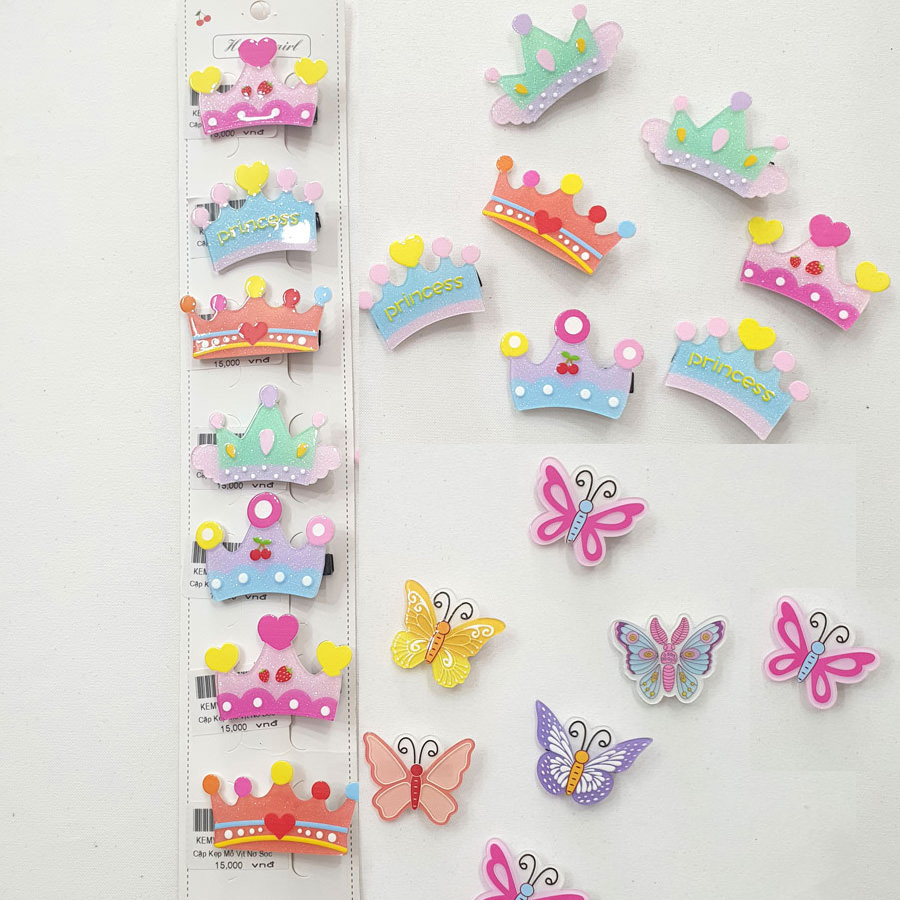 [🛒🇻🇳]Kẹp tóc xinh cho bé chi tiết trang trí siêu dễ thương hình vương miện và bươm bướm – Việt Nam , SKU – KEMV-02 – besanhdieu.com 🇻🇳🛒Top1Shop🛒 🇻🇳Top1Vietnam🇻🇳 🛍🛒🇻🇳
