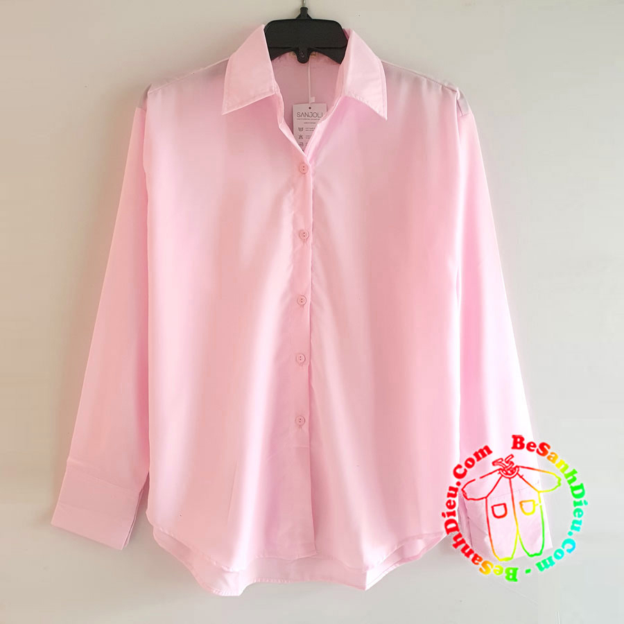[🛒🇻🇳][40kg-65kg] Sơ mi dáng rộng Freesize cho mẹ và bé màu hồng phấn – Thời trang trẻ em Bé Sành Điệu , SKU – SM132-2 – besanhdieu.com 🇻🇳🛒Top1Shop🛒 🇻🇳Top1Vietnam🇻🇳 🛍🛒🇻🇳