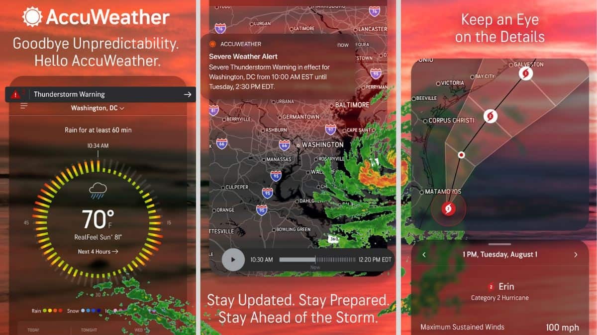 Ung dung du bao thoi tiet AccuWeather