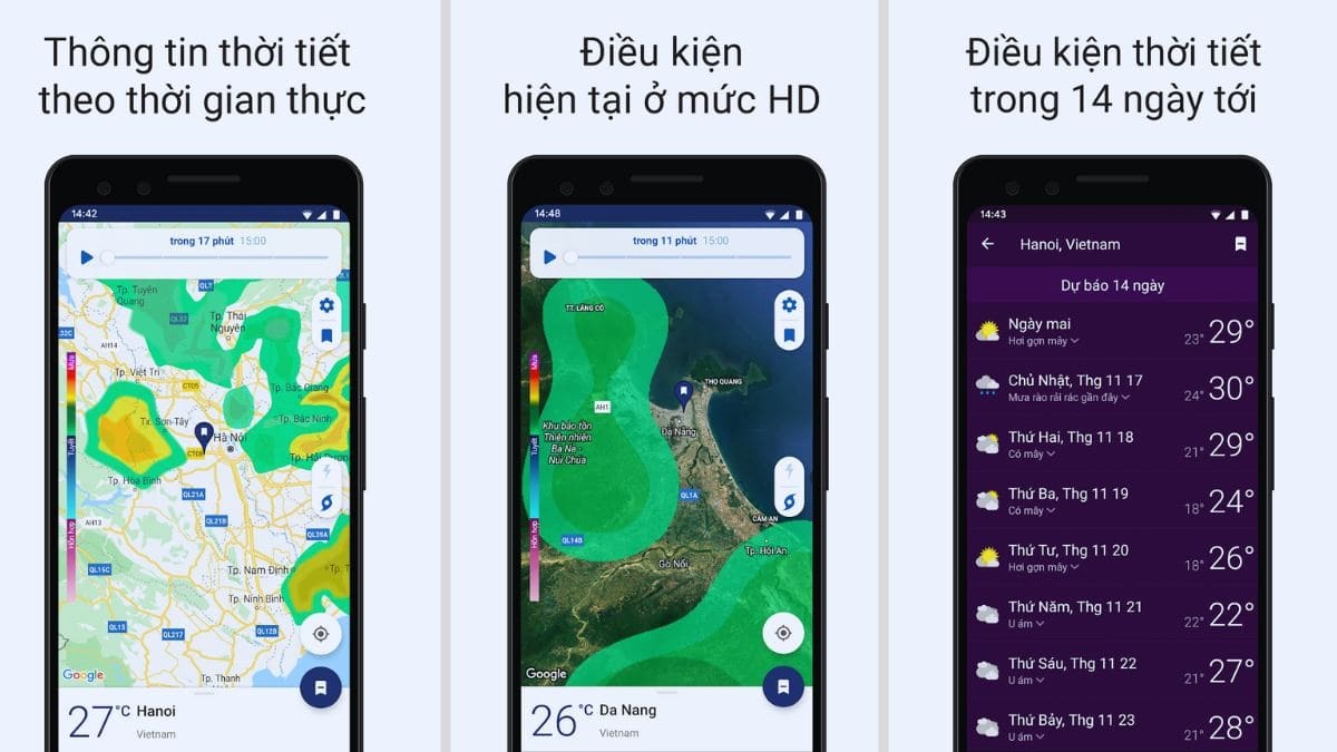 Ung dung du bao thoi tiet NOAA Radar Pro