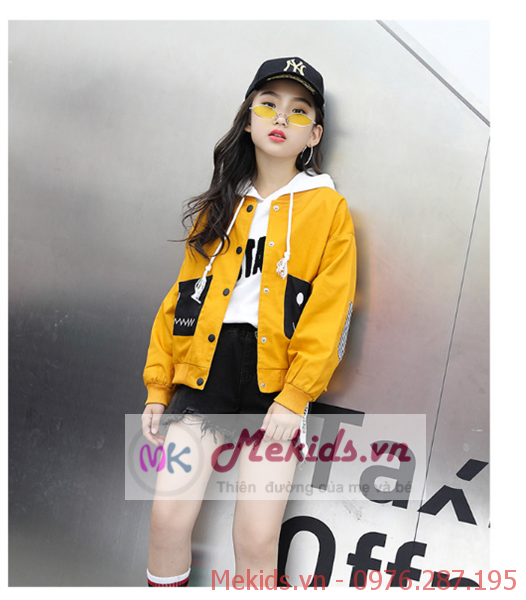 [🛒🇻🇳]Áo khoác bomber bé phong cách tay đáp kẻ màu vàng , đỏ size 130-160 Mã AG159 – , SKU – 7965 – mekids.vn 🇻🇳🛒Top1Shop🛒 🇻🇳Top1Vietnam🇻🇳 🛍🛒🇻🇳