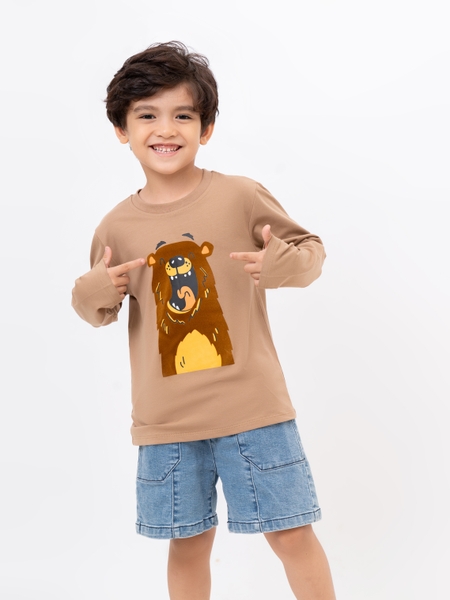 [🛒🇻🇳]Áo Thun Dài Tay Trẻ Em Cổ Tròn In Gấu – CTCP Thời trang YODY , SKU – ATK5002-NAU-2 – yody.vn 🇻🇳🛒Top1Shop🛒 🇻🇳Top1Vietnam🇻🇳 🛍🛒🇻🇳