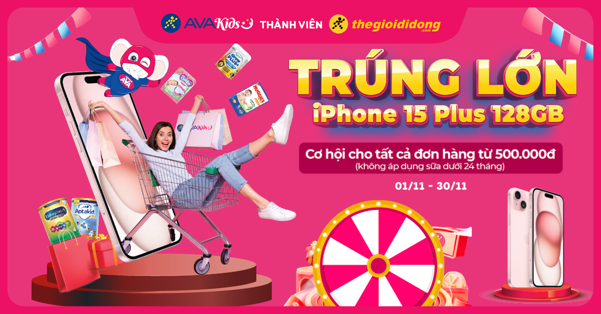 [🛒🇻🇳]Cơ hội quay số trúng iPhone 15 Plus khi mua hàng tại AVAKids tháng 11 – , SKU – – avakids.com 🇻🇳🛒Top1Shop🛒 🇻🇳Top1Vietnam🇻🇳 🛍🛒🇻🇳