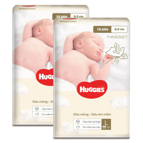 [🛒🇻🇳]Combo 2 Tã dán Huggies Thin & Soft (L, 9-14kg, 46 miếng) – Huggies Thin & Soft , SKU – 5835000000001 – concung.com 🇻🇳🛒Top1Shop🛒 🇻🇳Top1Vietnam🇻🇳 🛍🛒🇻🇳