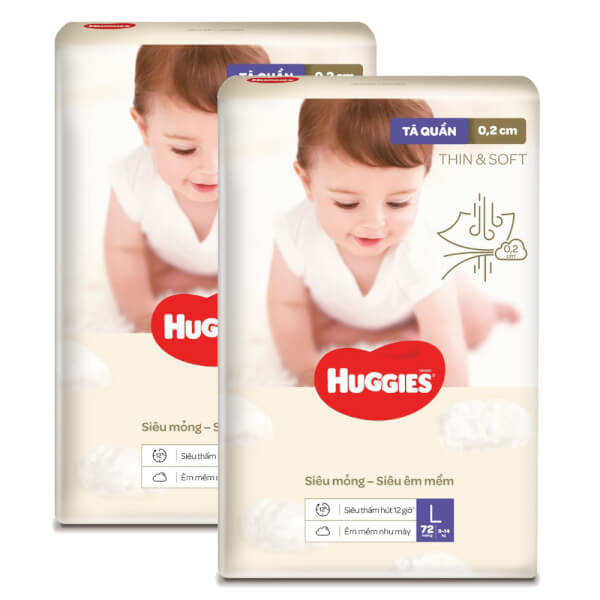 [🛒🇻🇳]Combo 2 Tã quần Huggies Thin & Soft (L, 9-14kg, 72 miếng) – Huggies Thin & Soft , SKU – 5836000000002 – concung.com 🇻🇳🛒Top1Shop🛒 🇻🇳Top1Vietnam🇻🇳 🛍🛒🇻🇳