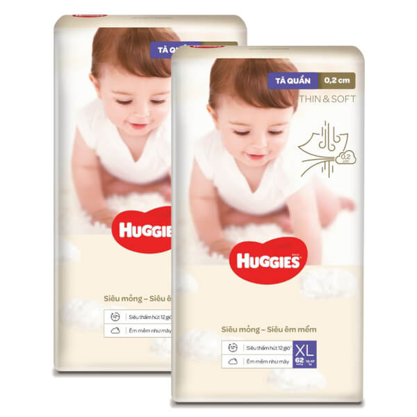 [🛒🇻🇳]Combo 2 Tã quần Huggies Thin & Soft (XL, 12-17kg, 62 miếng) – Huggies Thin & Soft , SKU – 5836000000004 – concung.com 🇻🇳🛒Top1Shop🛒 🇻🇳Top1Vietnam🇻🇳 🛍🛒🇻🇳
