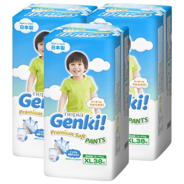 [🛒🇻🇳]Combo 3 gói Bỉm tã quần Genki size XL 38 miếng (12-17kg) – Genki , SKU – 2242000890001 – concung.com 🇻🇳🛒Top1Shop🛒 🇻🇳Top1Vietnam🇻🇳 🛍🛒🇻🇳