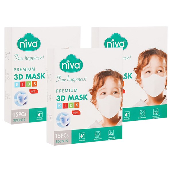[🛒🇻🇳]Combo 3 hộp 15 cái khẩu trang y tế 3D cho bé Niva 3 lớp – Niva , SKU – 315951 – avakids.com 🇻🇳🛒Top1Shop🛒 🇻🇳Top1Vietnam🇻🇳 🛍🛒🇻🇳