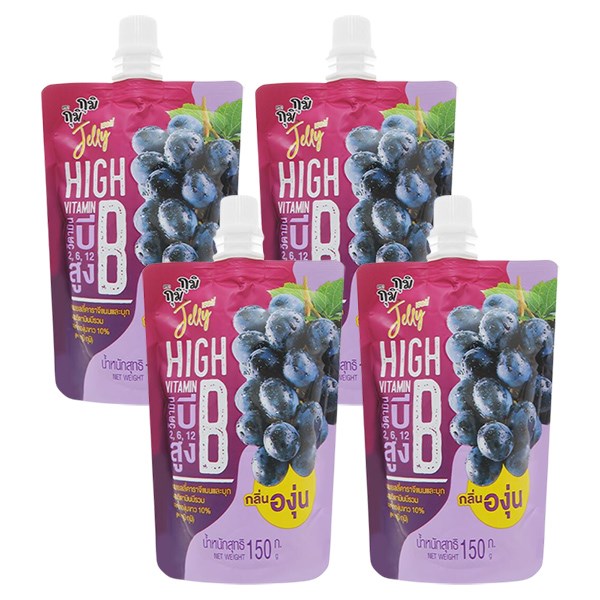 [🛒🇻🇳]Combo 4 túi nước ép trái cây Jelly Gumi Gumi vị nho 150g (từ 3 tuổi) – Gumi Gumi , SKU – 316421 – avakids.com 🇻🇳🛒Top1Shop🛒 🇻🇳Top1Vietnam🇻🇳 🛍🛒🇻🇳