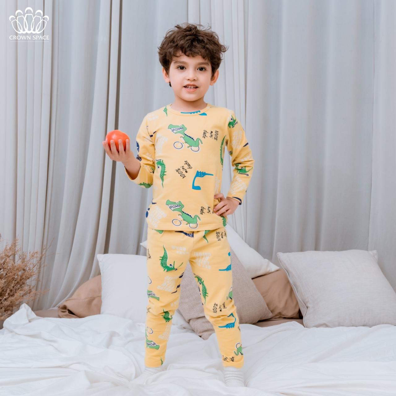 [🛒🇻🇳]Bộ Mặc Nhà Thu Đông Họa Tiết Khủng Long Dành Cho Bé Trai Crown Space CKBL5911711 Size 17 – 33Kg – Crown Kids , SKU – CKBL5911711.Y.6 – crownspace.vn 🇻🇳🛒Top1Shop🛒 🇻🇳Top1Vietnam🇻🇳 🛍🛒🇻🇳