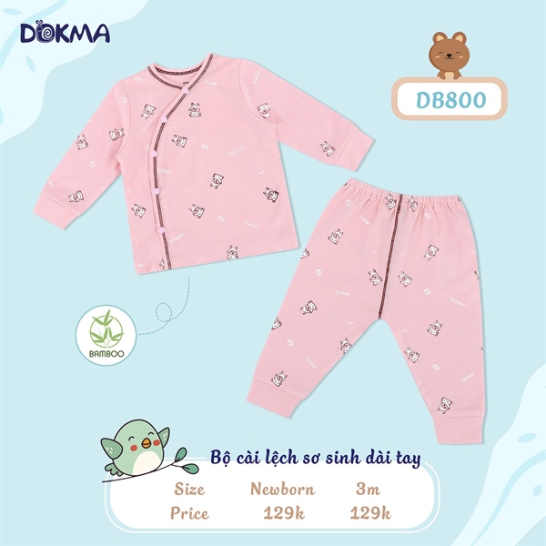 [🛒🇻🇳]Bộ sơ sinh dài tay cài lệch DB800 Dokma Hồng size 3M – Khác , SKU – – bebubam.vn 🇻🇳🛒Top1Shop🛒 🇻🇳Top1Vietnam🇻🇳 🛍🛒🇻🇳
