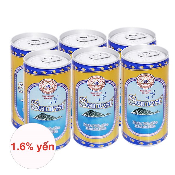 [🛒🇻🇳]Lốc 6 lon nước yến sào Khánh Hòa Sanest Gold 190 ml (từ 1 tuổi) – Khánh Hoà , SKU – 112153 – avakids.com 🇻🇳🛒Top1Shop🛒 🇻🇳Top1Vietnam🇻🇳 🛍🛒🇻🇳