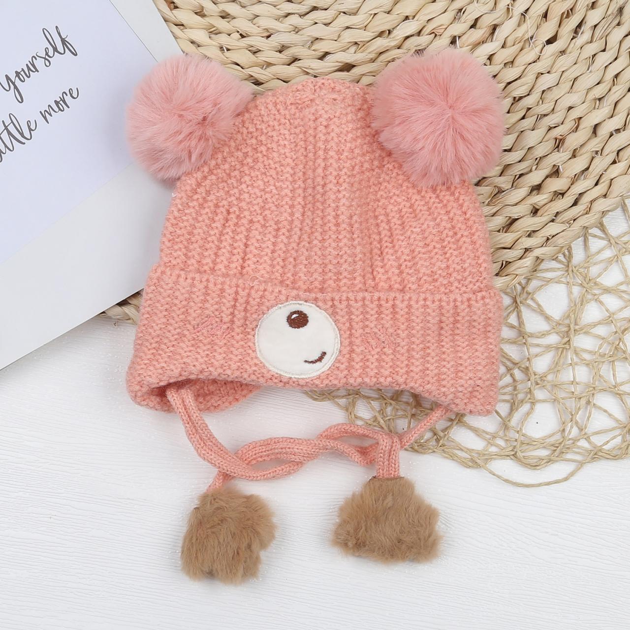 [🛒🇻🇳]Mũ len bé gái KidsPlaza hai quả bông gấu có dây (Hồng) – KidsPlaza , SKU – 614140795 – kidsplaza.vn 🇻🇳🛒Top1Shop🛒 🇻🇳Top1Vietnam🇻🇳 🛍🛒🇻🇳