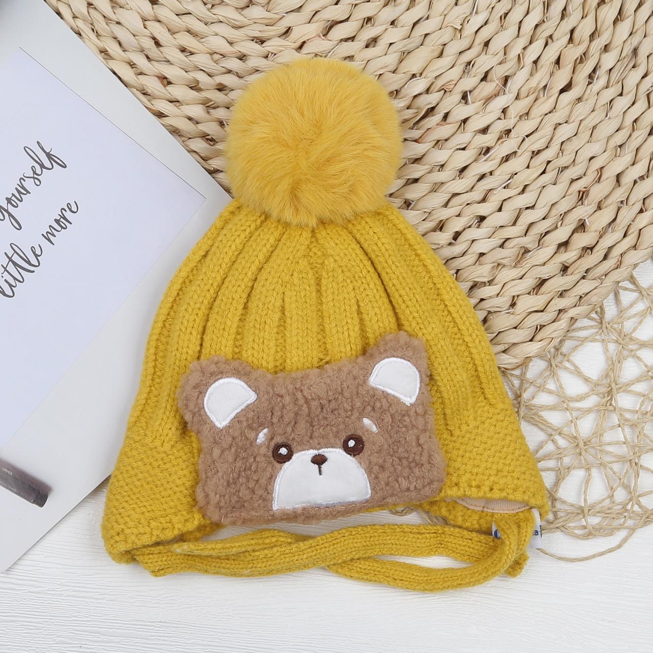 [🛒🇻🇳]Mũ len cho bé KidsPlaza một quả bông gấu có dây (Vàng) – KidsPlaza , SKU – 614140801 – kidsplaza.vn 🇻🇳🛒Top1Shop🛒 🇻🇳Top1Vietnam🇻🇳 🛍🛒🇻🇳