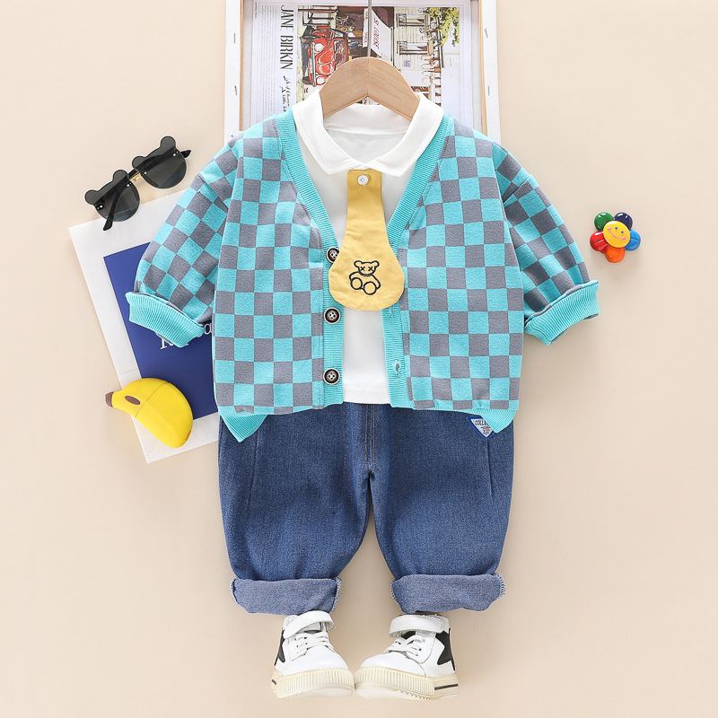 [🛒🇻🇳]ST509 – Set Quần Jean, Áo Và Áo Khoác Caro Phong Cách Bé trai – Màu Xanh Ngọc – Tohoo , SKU – ST509 – moby.com.vn 🇻🇳🛒Top1Shop🛒 🇻🇳Top1Vietnam🇻🇳 🛍🛒🇻🇳