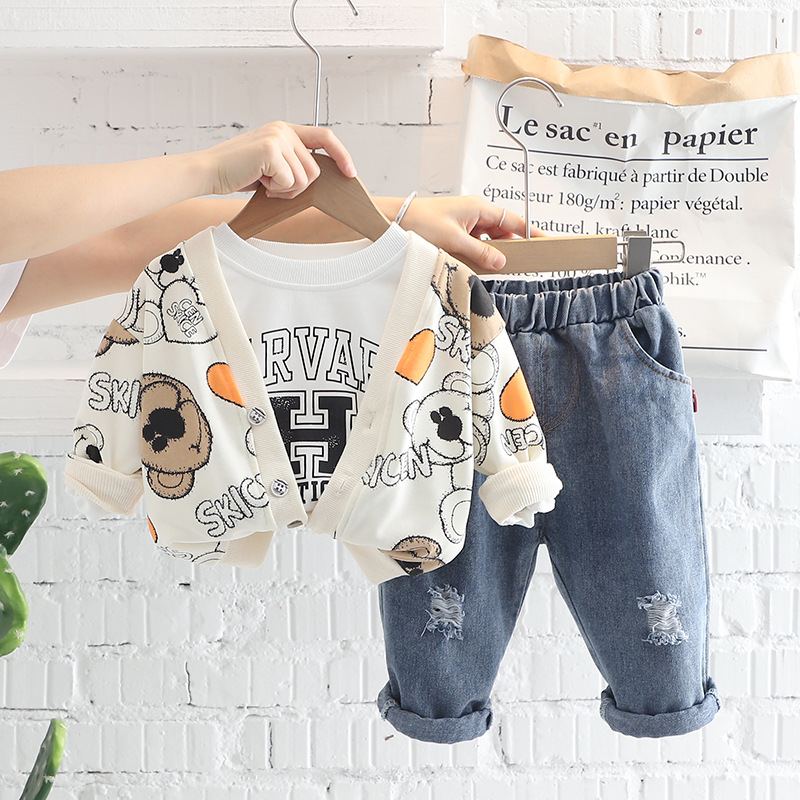 [🛒🇻🇳]ST518 – Set Quần Jean, Áo và Áo Khoác Kiểu Họa Tiết Gấu – Màu Trắng – Tohoo , SKU – ST518 – moby.com.vn 🇻🇳🛒Top1Shop🛒 🇻🇳Top1Vietnam🇻🇳 🛍🛒🇻🇳