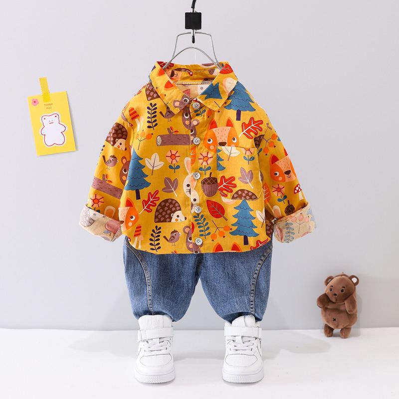 [🛒🇻🇳]ST527 – Set Quần Jean Và Áo Sơ Mi Dài Tay Cho Bé Hoạ Tiết – Màu Vàng – Tohoo , SKU – ST527 – moby.com.vn 🇻🇳🛒Top1Shop🛒 🇻🇳Top1Vietnam🇻🇳 🛍🛒🇻🇳