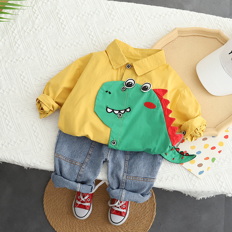 [🛒🇻🇳]ST546 – Set Quần Jean, Áo Sơ Mi Dài Tay Khủng Long – Màu Vàng – Tohoo , SKU – ST546 – moby.com.vn 🇻🇳🛒Top1Shop🛒 🇻🇳Top1Vietnam🇻🇳 🛍🛒🇻🇳