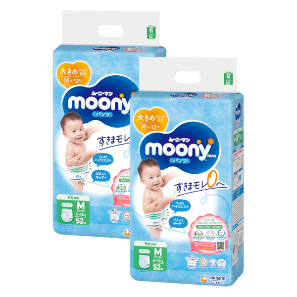 [🛒🇻🇳]Combo 2 Tã quần Moony (M, 52 miếng) – Moony Blue , SKU – 2287000000016 – concung.com 🇻🇳🛒Top1Shop🛒 🇻🇳Top1Vietnam🇻🇳 🛍🛒🇻🇳
