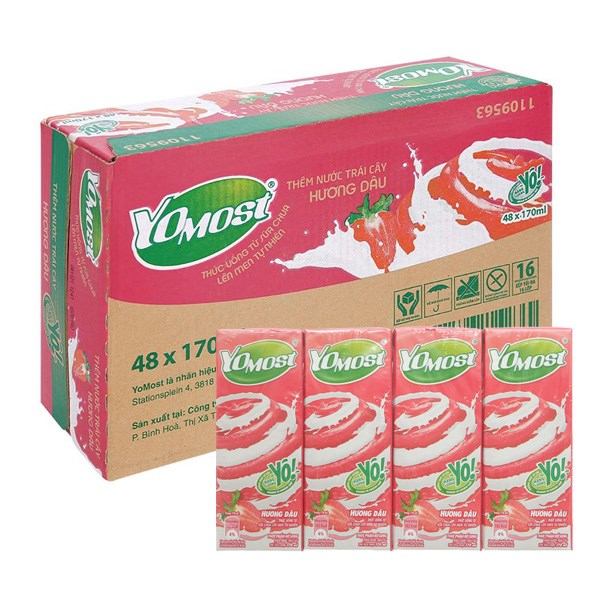 [🛒🇻🇳]Thùng 48 hộp sữa chua uống tiệt trùng Yomost vị dâu 170 ml (từ 2 tuổi) – Yomost , SKU – 85881 – avakids.com 🇻🇳🛒Top1Shop🛒 🇻🇳Top1Vietnam🇻🇳 🛍🛒🇻🇳