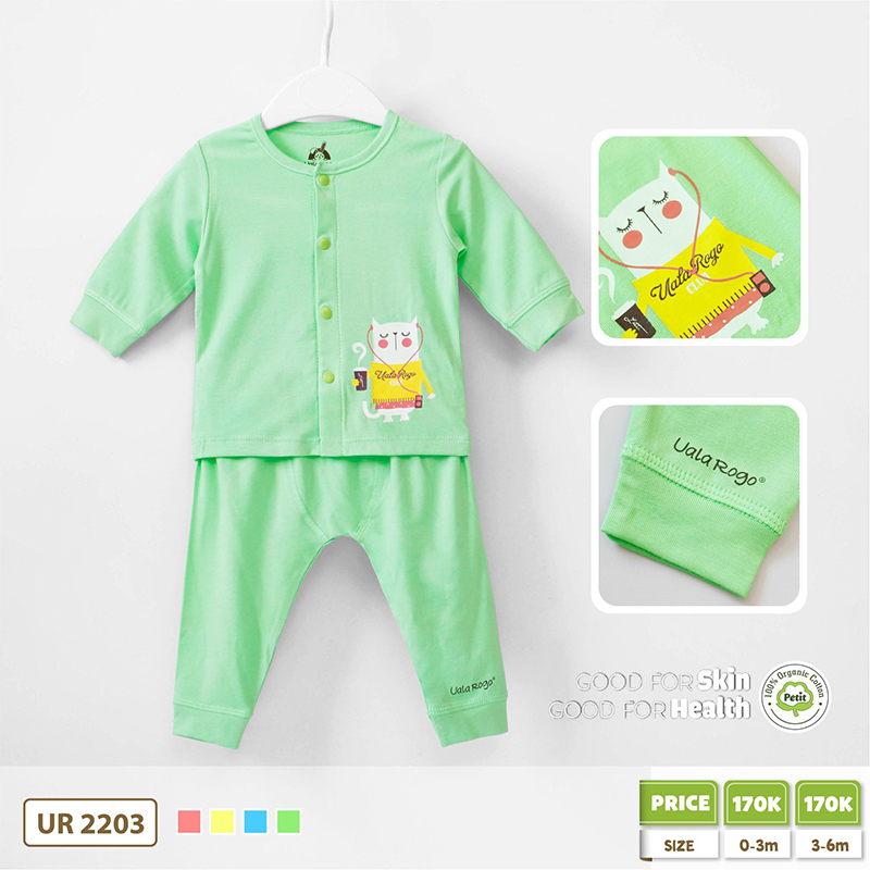 [🛒🇻🇳]UR2203.2 – Bộ quần áo Uala Rogo cài giữa vải Petit cú mèo – Xanh lá – Uala Rogo , SKU – UR2203.2 – moby.com.vn 🇻🇳🛒Top1Shop🛒 🇻🇳Top1Vietnam🇻🇳 🛍🛒🇻🇳