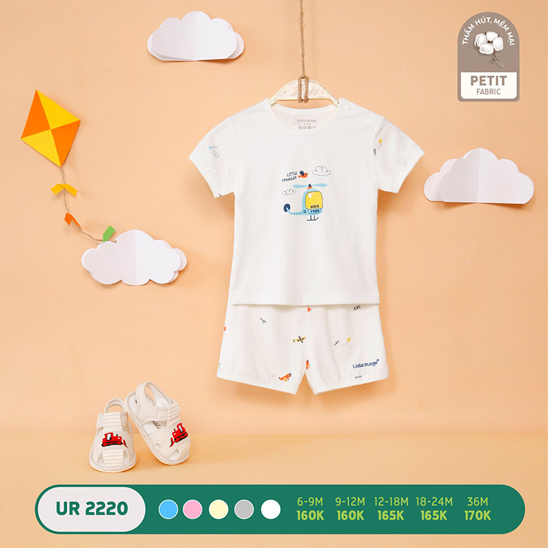 [🛒🇻🇳]UR2220.1 – Bộ quần áo Uala Rogo cộc tay cài vai vải petit – Màu trắng – Uala Rogo , SKU – UR2220.1 – moby.com.vn 🇻🇳🛒Top1Shop🛒 🇻🇳Top1Vietnam🇻🇳 🛍🛒🇻🇳