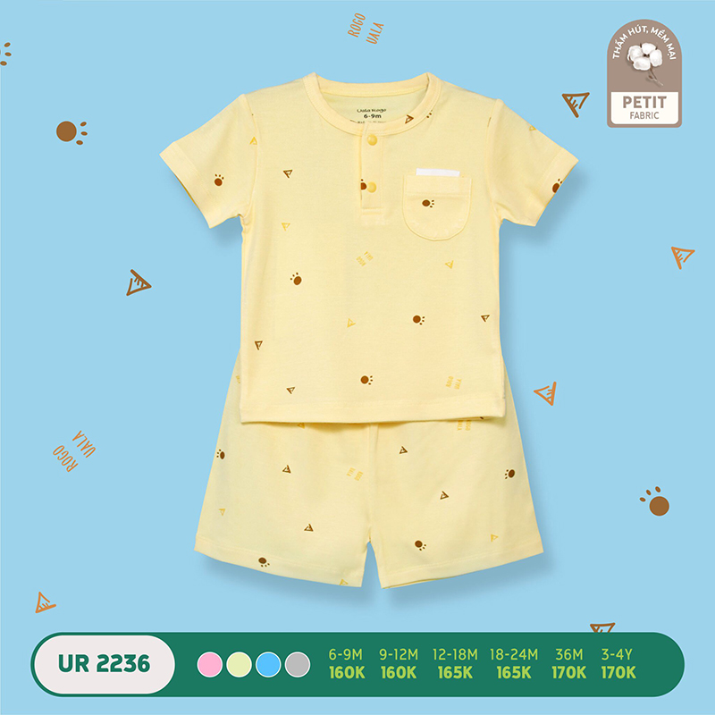 [🛒🇻🇳]UR2236.3 – Bộ quần áo Uala Rogo cộc tay vải petit – Màu vàng – Uala Rogo , SKU – UR2236.3 – moby.com.vn 🇻🇳🛒Top1Shop🛒 🇻🇳Top1Vietnam🇻🇳 🛍🛒🇻🇳