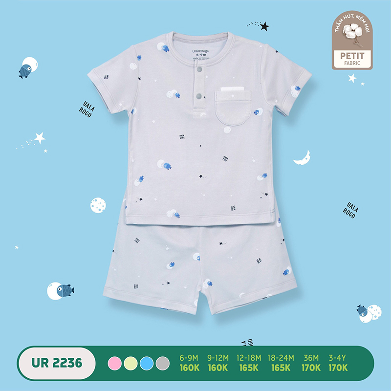 [🛒🇻🇳]UR2236.4 – Bộ quần áo Uala Rogo cộc tay vải petit – Màu xám – Uala Rogo , SKU – UR2236.4 – moby.com.vn 🇻🇳🛒Top1Shop🛒 🇻🇳Top1Vietnam🇻🇳 🛍🛒🇻🇳