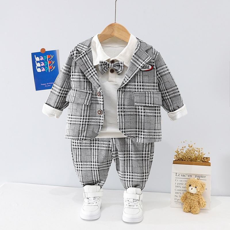 [🛒🇻🇳]V507 – Set Đồ Vest Cho Bé Trai Thanh Lịch Kèm Nơ – Caro Xám Trắng – Tohoo , SKU – V507 – moby.com.vn 🇻🇳🛒Top1Shop🛒 🇻🇳Top1Vietnam🇻🇳 🛍🛒🇻🇳