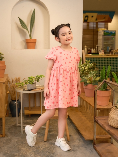 [🛒🇻🇳]Váy Babydoll Cho Bé Cổ Vuông Chấm Bi – CTCP Thời trang YODY , SKU – VNK5018-HOG-2 – yody.vn 🇻🇳🛒Top1Shop🛒 🇻🇳Top1Vietnam🇻🇳 🛍🛒🇻🇳