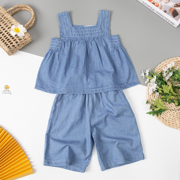[🛒🇻🇳]Bộ áo bò cổ vuông Bé gái quần lửng size 3/10 tuổi – facebook , SKU – PVN29936 – litibaby.com 🇻🇳🛒Top1Shop🛒 🇻🇳Top1Vietnam🇻🇳 🛍🛒🇻🇳