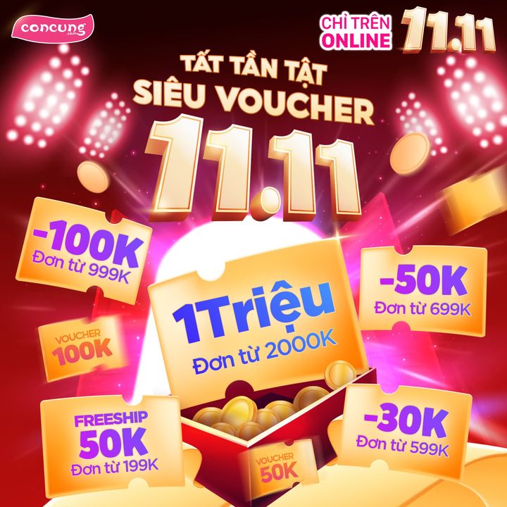 [👶🇻🇳] Con Cưng – Mang đến những sản phẩm tốt nhất cho trẻ em Việt Nam 😎❤️️⭐️ – [𝗢𝗡𝗟𝗜𝗡𝗘] TẤT TẦN TẬT SIÊU VOUCHER 𝟏𝟏.𝟏𝟏💥Siêu hội vouch …