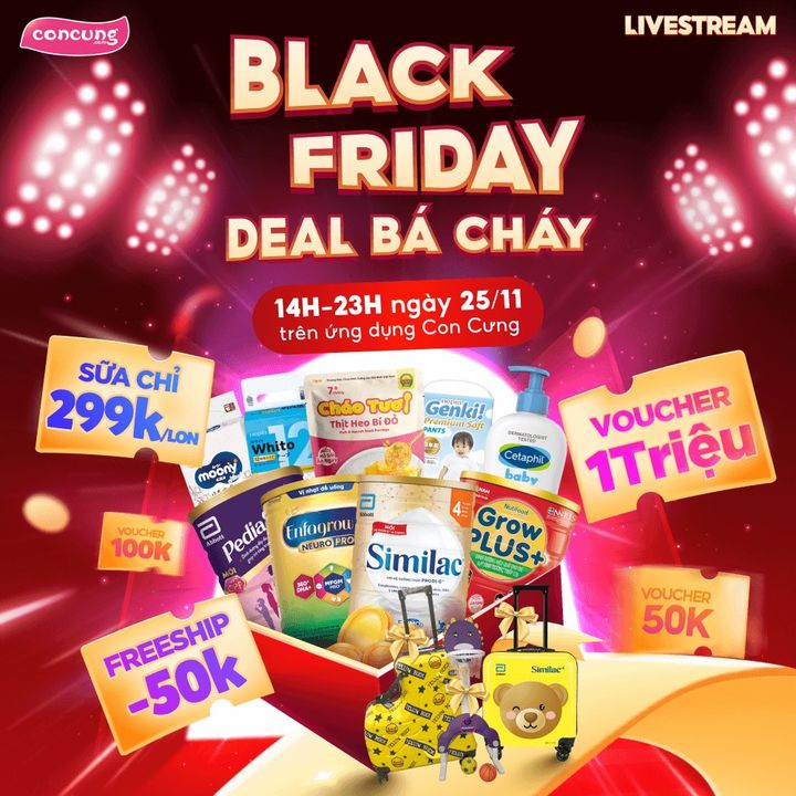 [👶🇻🇳] Con Cưng – Mang đến những sản phẩm tốt nhất cho trẻ em Việt Nam 😎❤️️⭐️ – [25/11] #LIVESTREAM BLACK FRIDAY – DEAL BÁ CHÁY💥Duy nhất trong 𝗟𝗶𝘃𝗲𝘀𝘁 …