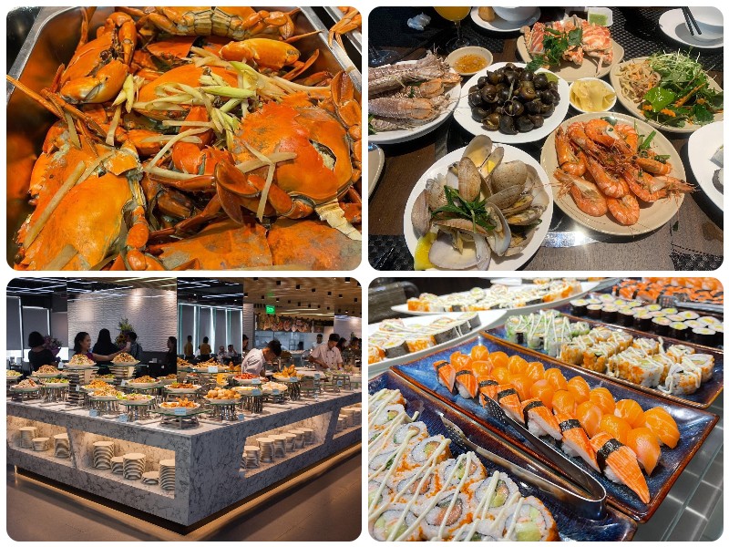 Địa chỉ ăn buffet hải sản Hà Nội. Buffet hải sản Adobi