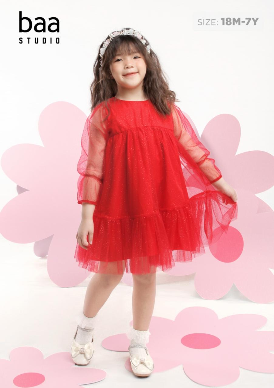 [🛒🇻🇳]Sparkling Scarlet Dress – Đầm Lưới Dài Tay Bé Gái Cao Cấp Đỏ – , SKU – – baababy.com.vn 🇻🇳🛒Top1Shop🛒 🇻🇳Top1Vietnam🇻🇳 🛍🛒🇻🇳