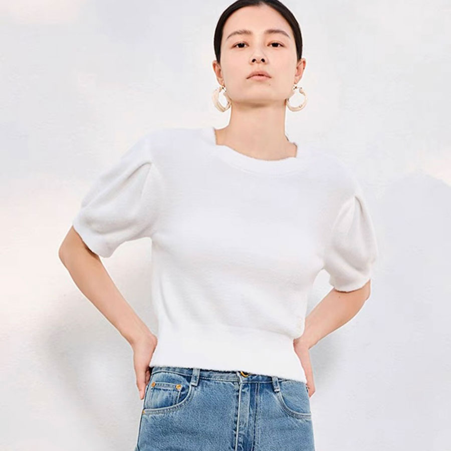 [🛒🇻🇳][38kg-63kg] Áo thun len nữ hàng xuất xịn tuyệt đẹp size cho mẹ và bé màu trắng – Thời trang trẻ em Bé Sành Điệu , SKU – AN496-1 – besanhdieu.com 🇻🇳🛒Top1Shop🛒 🇻🇳Top1Vietnam🇻🇳 🛍🛒🇻🇳