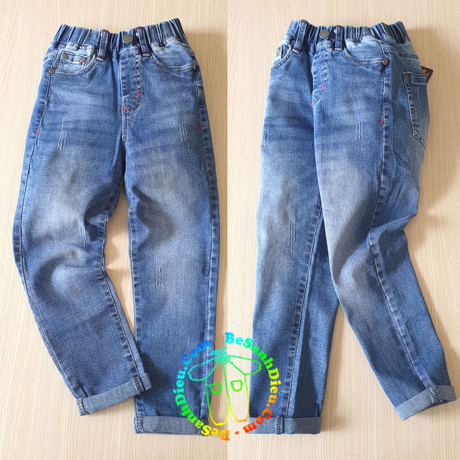 [🛒🇻🇳][16kg-46kg] Quần jean dài lưng thun vải co giãn mềm đẹp màu xanh vừa – , SKU – QD315-3 – besanhdieu.com 🇻🇳🛒Top1Shop🛒 🇻🇳Top1Vietnam🇻🇳 🛍🛒🇻🇳