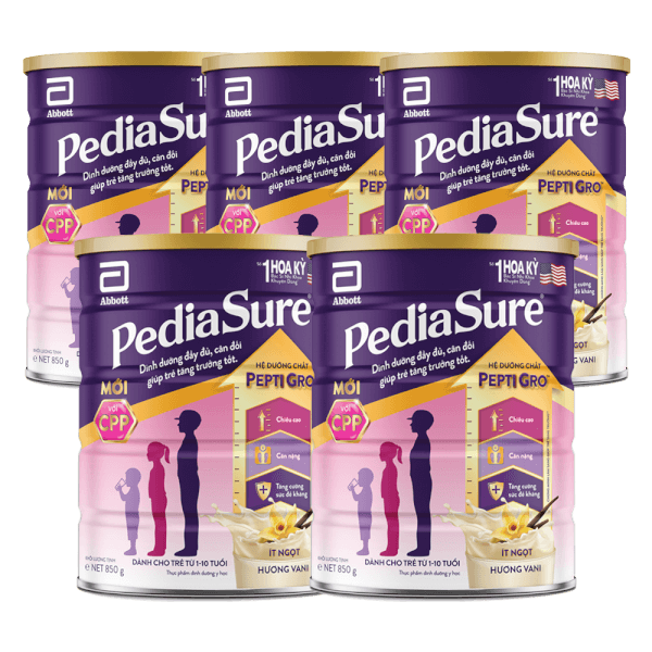 [🛒🇻🇳]Combo 5 Thực phẩm dinh dưỡng y học cho trẻ 1-10 tuổi: Pediasure vani 850g (Giao bao bì ngẫu nhiên) – PediaSure , SKU – 0020010000305 – concung.com 🇻🇳🛒Top1Shop🛒 🇻🇳Top1Vietnam🇻🇳 🛍🛒🇻🇳