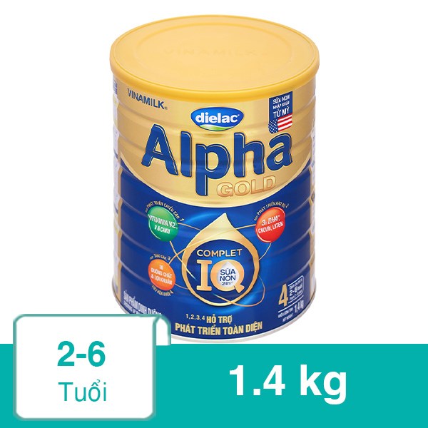 [🛒🇻🇳]Sữa bột Dielac Alpha Gold IQ số 4 (sữa non) 1.4 kg (2 – 6 tuổi) – Dielac , SKU – 319571 – avakids.com 🇻🇳🛒Top1Shop🛒 🇻🇳Top1Vietnam🇻🇳 🛍🛒🇻🇳